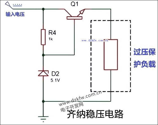 齊納穩(wěn)壓電路